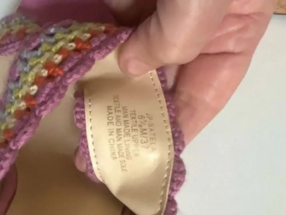 Jessica Simpson Women's Multi-Colored Crochet Knit Wedge Sandals